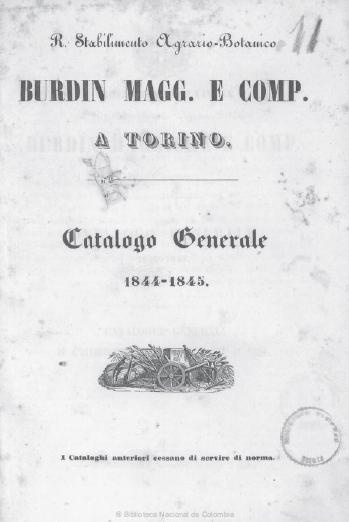 'Catalogo Generale Burdin Magg. e Comp (1844)'  photo