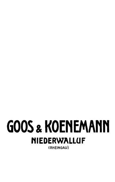 'Goos & Koenemann Catalogue'  photo